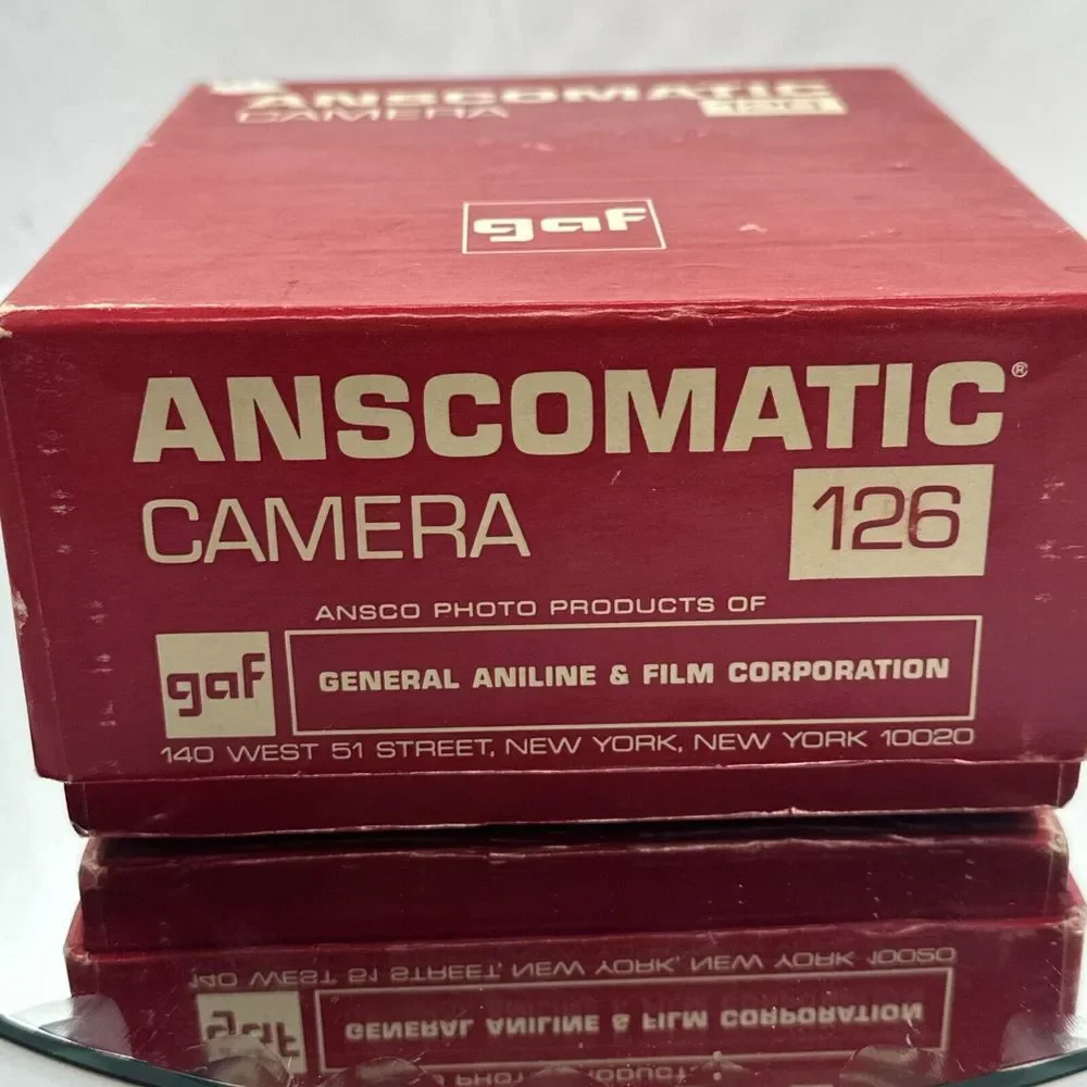 Gaf Anscomatic Cadet Camera With Booklet And Box Untested as is Made in N.Y‎ USA